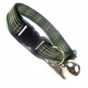 Irish Green Tartan Cat Collar